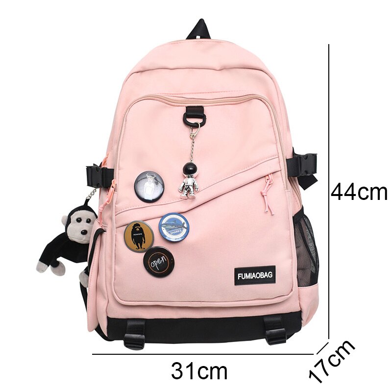 Realaiot Cool Trendy Ladies Male Badge Bag Men Women Travel Net School Backpack Girl Boy Mesh Student Backpack Female College Bag Fashion