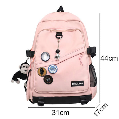 Realaiot Cool Trendy Ladies Male Badge Bag Men Women Travel Net School Backpack Girl Boy Mesh Student Backpack Female College Bag Fashion