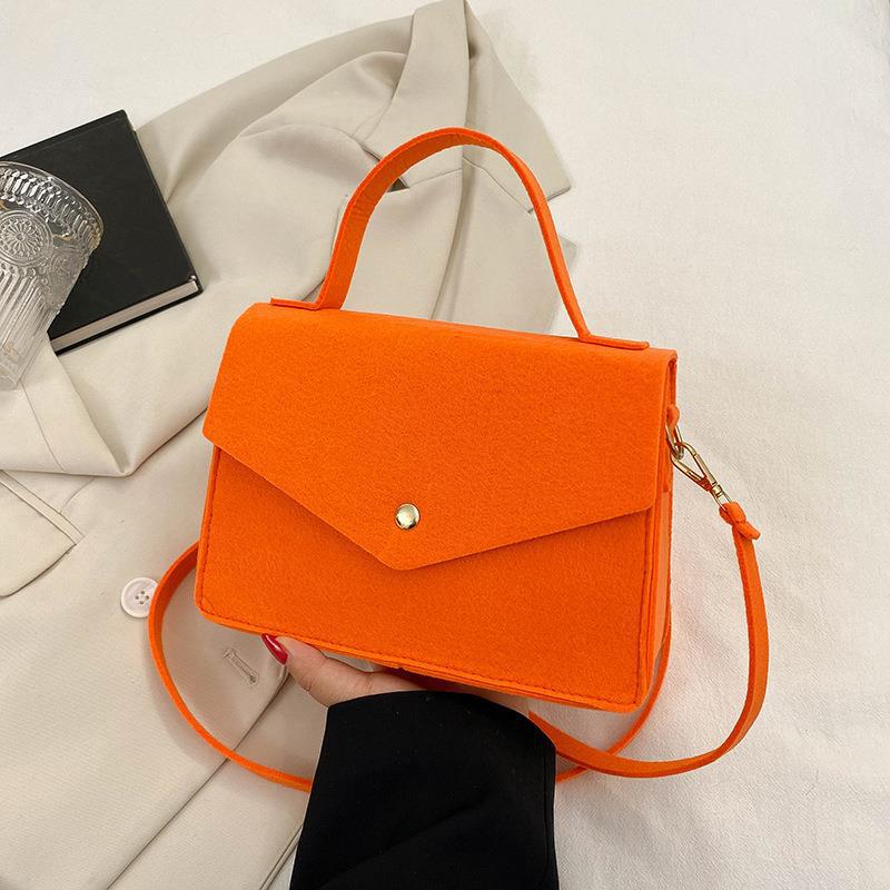 Cyflymder Popular Women Solid Color Handbags New Fashion Shoulder Bags Non-woven Fabric Crossbody Bags Solid Color Elegant Bags