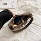 Cyflymder Luxury Designer Women's Shoulder Bags Half Moon Single Handbag Female PU Leather Underarm Bag Lady Trend High Quality