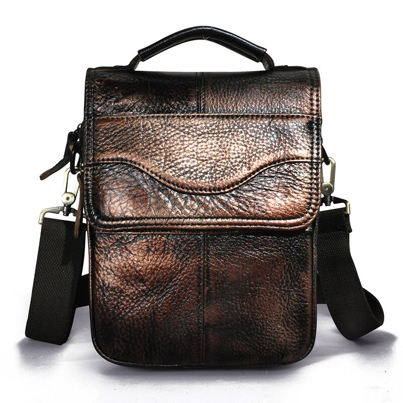 Cyflymder Quality Leather Male Casual Design Shoulder Messenger bag Cowhide Fashion Cross-body Bag 8" Tablet Tote Mochila Satchel