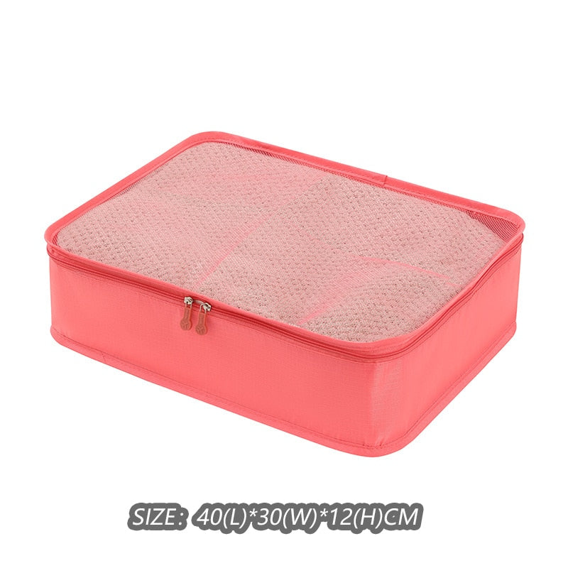 Realaiot Travel Organizer Storage Bags Suitcase Packing Set Storage Cases Portable Luggage Organizer Clothe Shoe Pouch