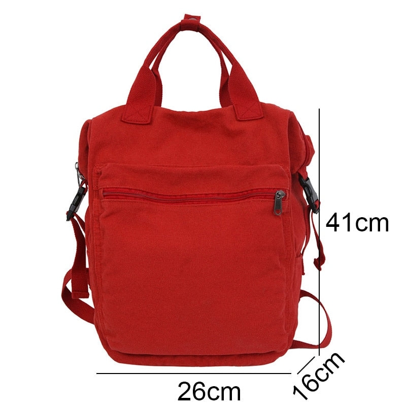 Realaiot Vintage Boy Girl New Canvas School Bag Men Women Laptop College Backpack Cool Lady Retro Student Fashion Female Travel Book Bags