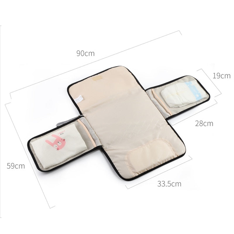 Realaiot Waterproof Multi Function Portable Multifunction Diaper Changing Bag Pad Baby Mom Clean Hand Folding Mat Infant Care Products