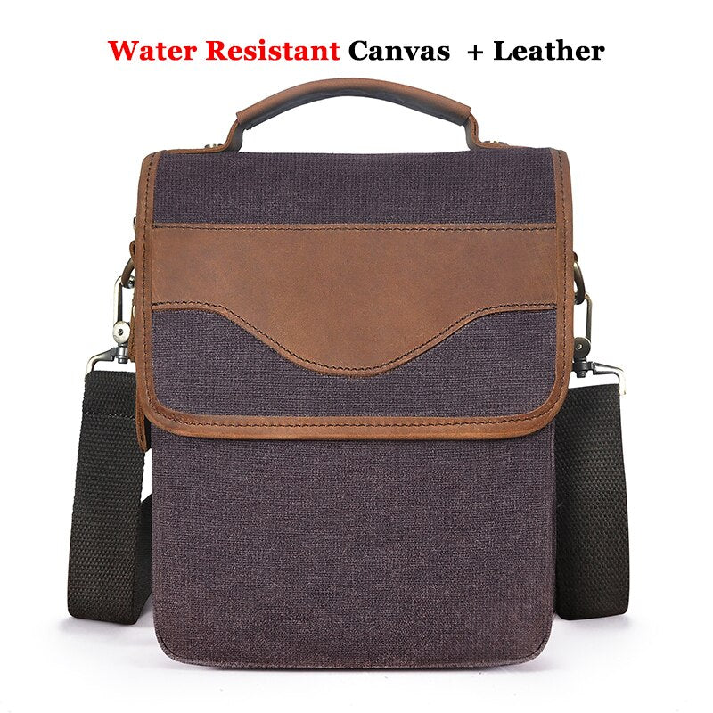 Cyflymder Quality Leather Male Casual Design Shoulder Messenger bag Cowhide Fashion Cross-body Bag 8" Tablet Tote Mochila Satchel