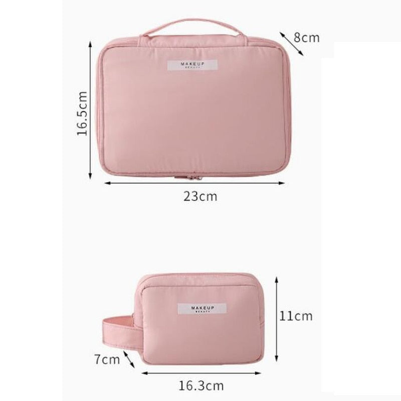 Cyflymder Makeup Bag For Women Toiletries Organizer Waterproof Travel Make Up Storage Pouch Female Large Capacity Portable Cosmetic Case