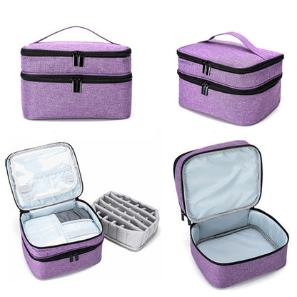 Cyflymder new Nail Polish Storage Cosmetic Bag Portable Organizer Carry Case 30 Bottles Essential Oil Bag bolsa de almacenamiento