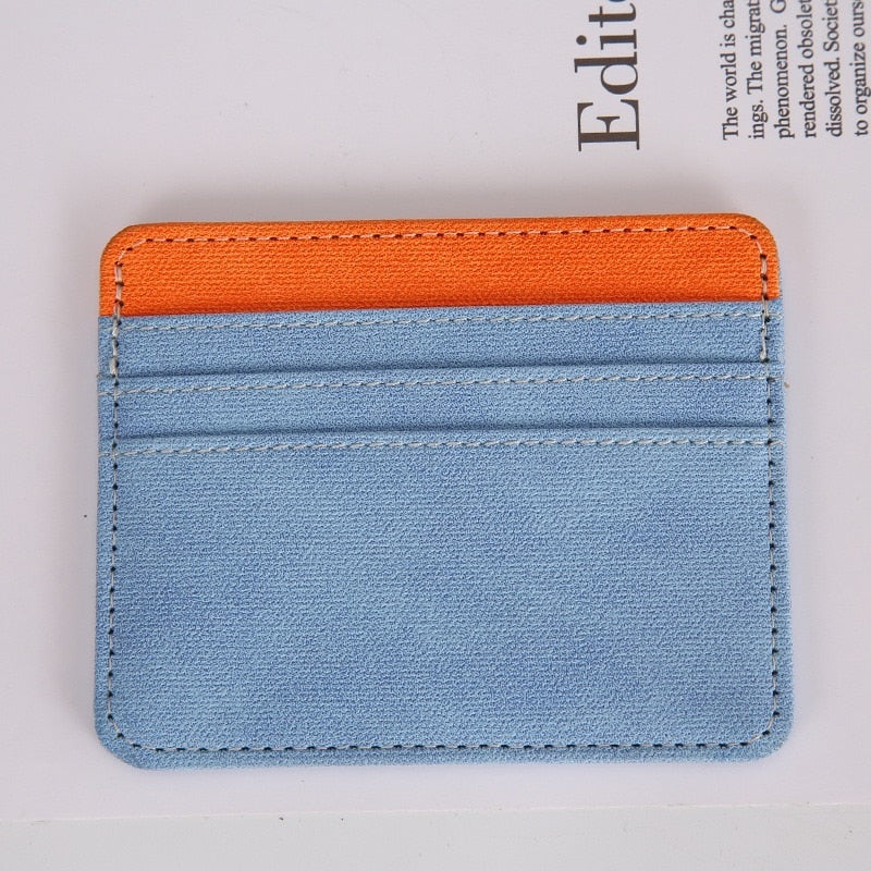 Cyflymder New Multi Slot Artificial Pu Credit Card Case Mini Id Card Holder Small Purse for Man Women Slim Wallet Card Bag Cardholder