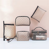 Realaiot 1PCS 5PCS Love Makeup Bags Mesh Cosmetic Bag Portable Travel Zipper Pouches For Home Office Accessories Cosmet Bag New
