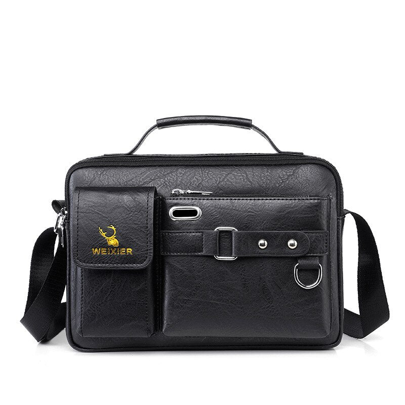 Cyflymder New Men Shoulder Bag for 10.4" Ipad PU Leather Business Handbags Men Messenger Bags Fashion Man Crossbody Bag