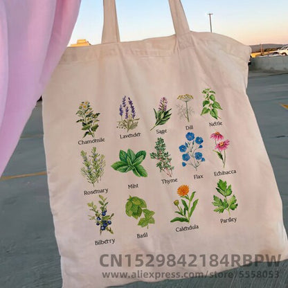 Cyflymder Retro Flower Power Y2K Floral Women Canvas Tote Bag Girl Reusable Shopper Foldable Ecobag Aesthetic Student Book Handbags