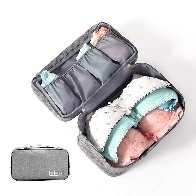 Realaiot Underwear Luggage Storage Bag Travel Bra Organizer Women Men Socks Cosmetics Clothes Pouch Foldable WaterProof Handbag Supplies