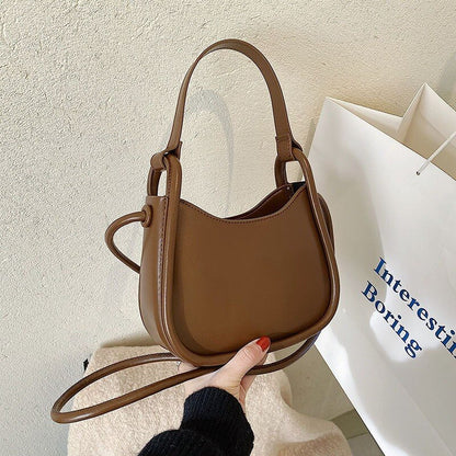 Realaiot Spring Famous Brand PU Leather Women's Designer Underarm Handbag Short Handle Luxury Brand One Shoulder Crossbody Bags