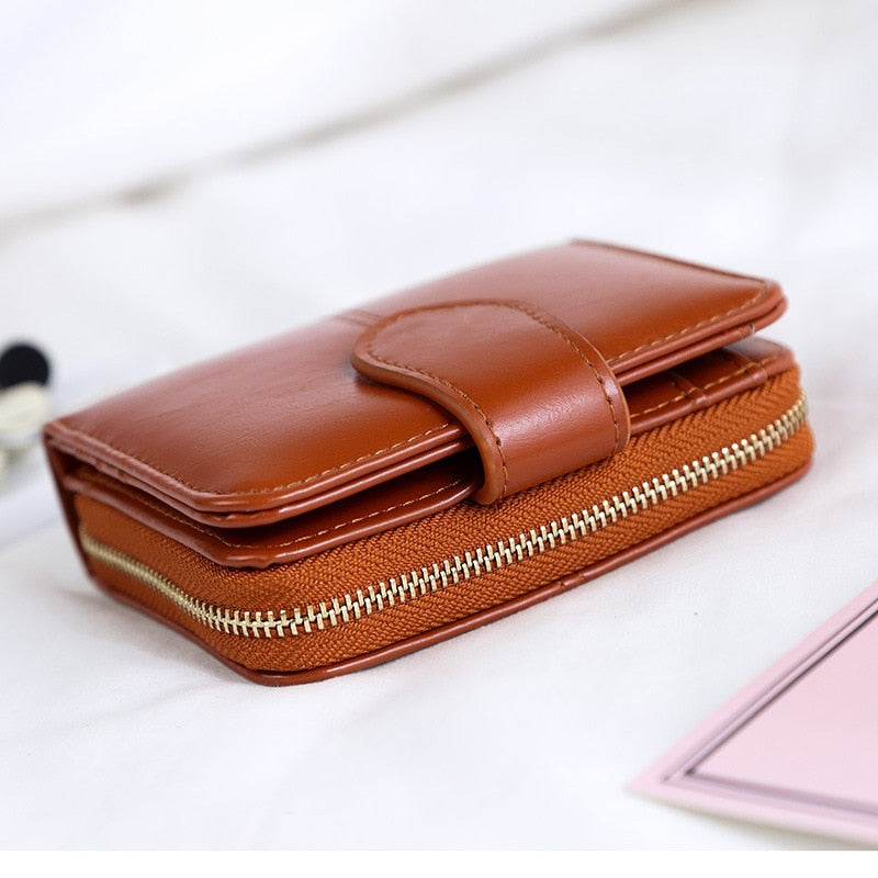 Realaiot Women Wallets Small Luxury Brand Leather Purse Women Ladies Card Bag For Women Clutch Women Female Purse Money Clip Wallet