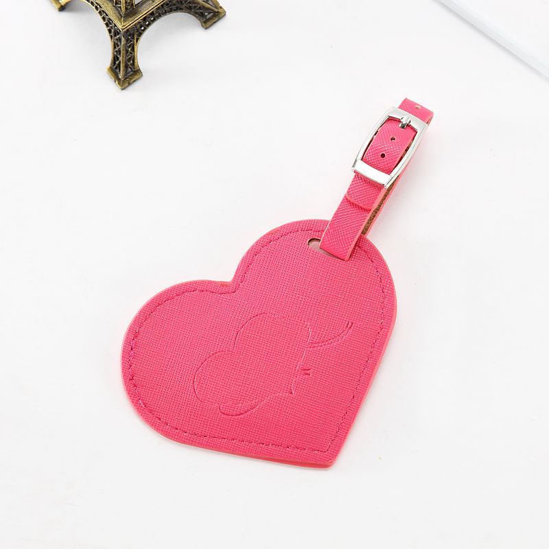 Realaiot Baggage Boarding Tag Women Travel Accessories Leather Suitcase ID Address Holder Portable Label New Fashion Heart Luggage Tag