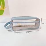 Realaiot Large Capacity Transparent Pencil Bag Aesthetic School Cases Children Stationery Holder Bag Pen Case Students School Supplies