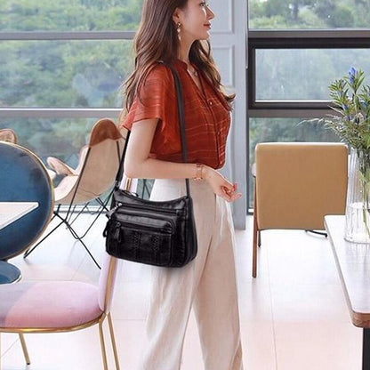 Realaiot Designer Women Crossbody Bag Soft Pu Leather Shoulder Bag Good Quality Messenger Bag Small Size Purse Ladies Handbags