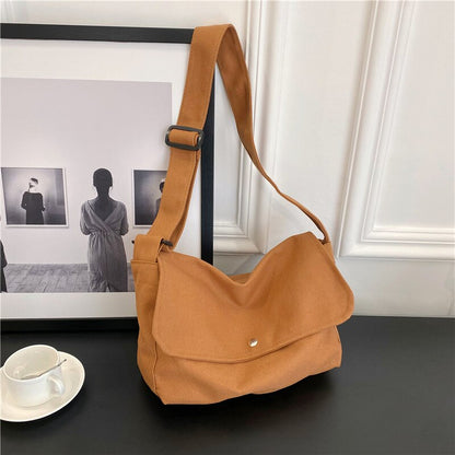 Realaiot Fashion Women Shoulder Messenger Bag Solid Simple Canvas Spring Shopping Bag Female Tote Crossbody Bag For Women Ladies Handbag