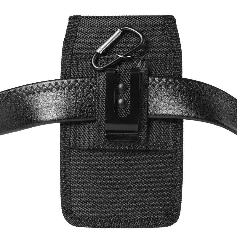 Cyflymder Mobile Phone Waist Bag Men Women Small Nylon Cell Phone Holster Storage Waist Fanny Pack Purse with Belt Loop Bum Bag 4 Size