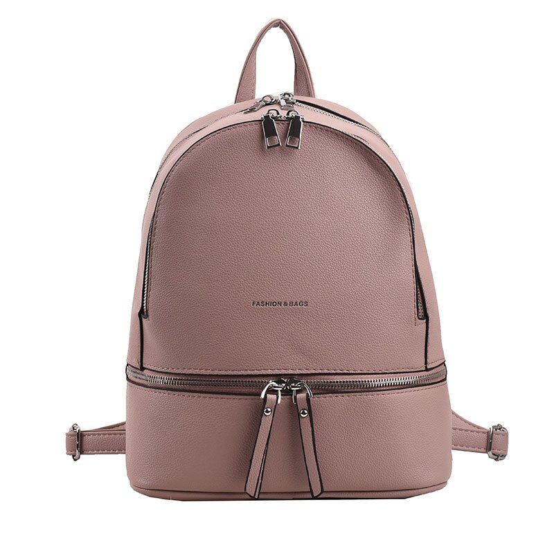 Realaiot Fashion Women Leather Backpack High Quality Teen Girls Shoulder Bag Luxury Designer Backpacks Rucksack Female Daypack Bags