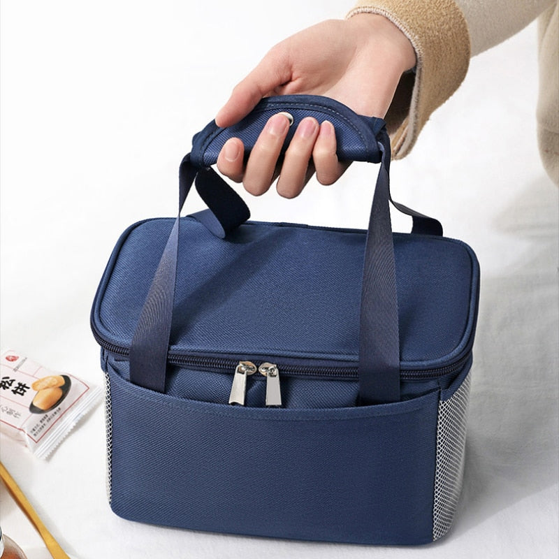 Realaiot Insulated Cooler Bag Portable Thermal Picnic Lunch Storage Box Camping Food Container Ice Pack Insulated Thermo Refrigerator