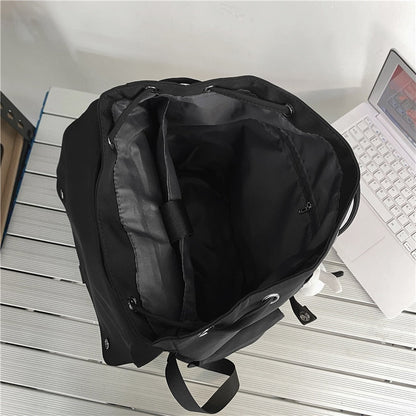 Realaiot Female Male Trendy Nylon New Travel Student Bag Cool Boy Girl College Backpack Fashion Lady Men School Bag Laptop Women Backpack