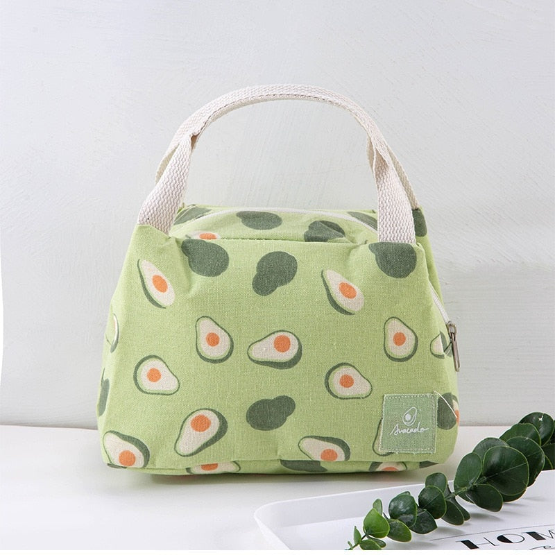 Realaiot 1 Pc Cute Fruit  Lunch Bag for Women Portable Insulated Lunch Thermal Bag Bento Pouch Lunch Container School Food Bag