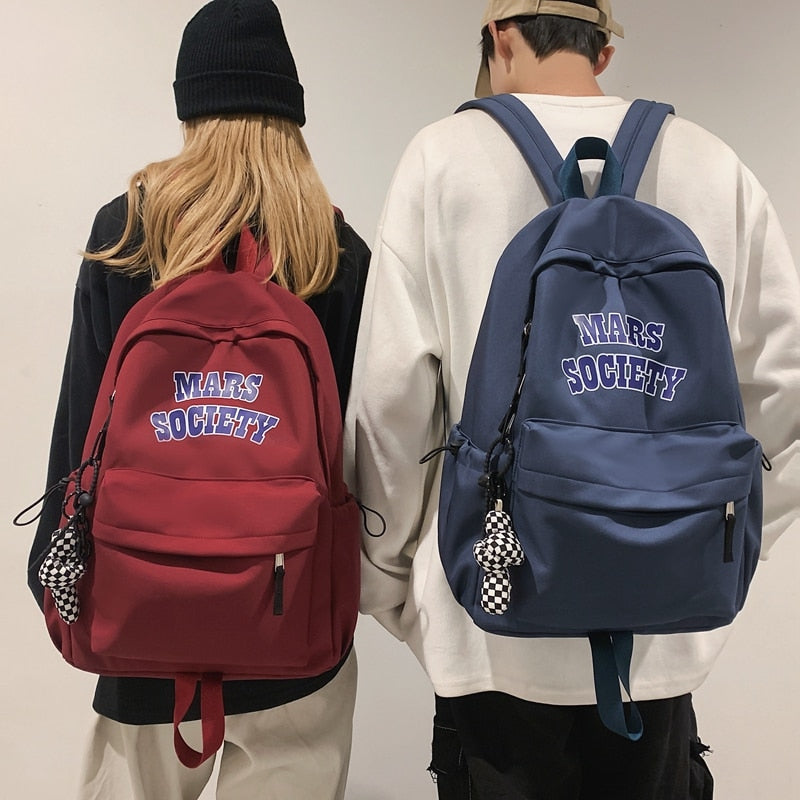 Cyflymder New Solid Color Waterproof Nylon Women Backpack Men Large Capacity Laptop Bag Pack College Girl School Bags Travel Backpack Book