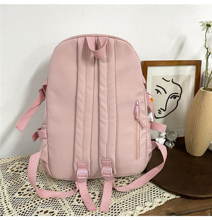 Realaiot Large Capacity Backpacks For Women Japanese Schoolbag Kawaii Student Multi-color Bag Ins Popular Waterproof Cute Travel Rucksack