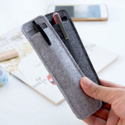 Realaiot High Quality Small Felt Pen Pouch Holder Single Hole Roller Ballpoint Fountain Pens Pencil Case Bags School Office Stationery