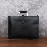 Realaiot High Fashion Luxury Clutch Bag Men's A4 File Document Purse Wallet Top Layer Ipad Leather Business Bag Briefcase Cowkskin