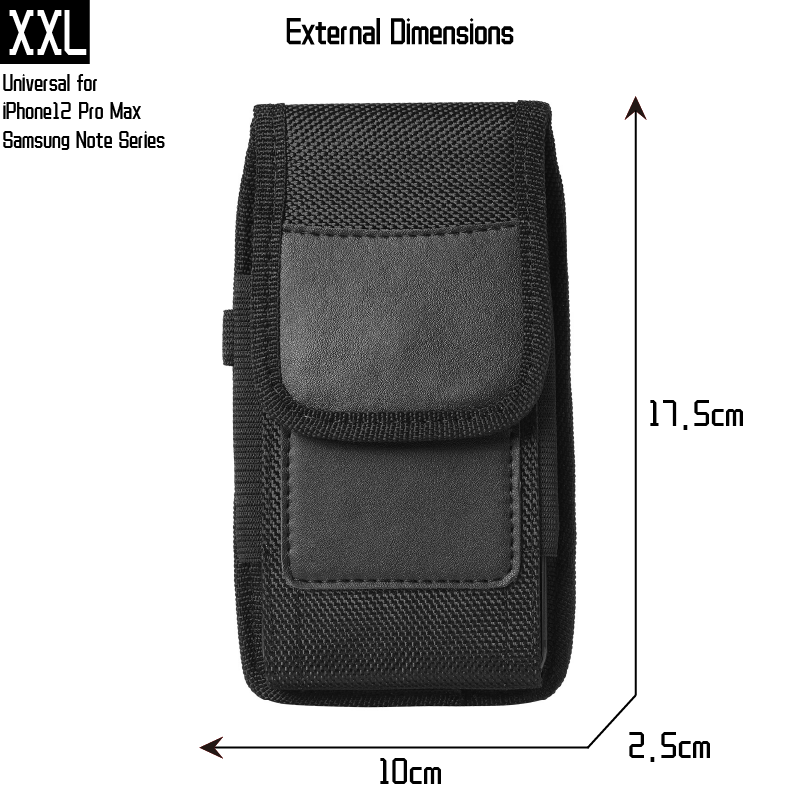 Cyflymder Mobile Phone Waist Bag Men Women Small Nylon Cell Phone Holster Storage Waist Fanny Pack Purse with Belt Loop Bum Bag 4 Size