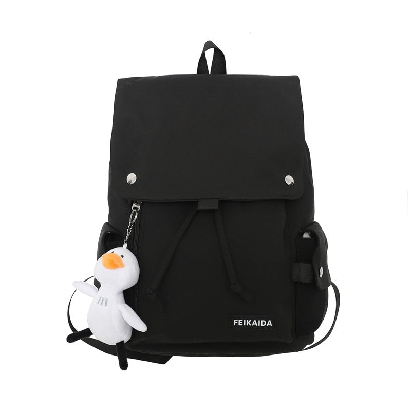 Realaiot Female Male Trendy Nylon New Travel Student Bag Cool Boy Girl College Backpack Fashion Lady Men School Bag Laptop Women Backpack