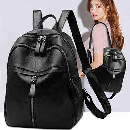 Realaiot Women Backpack Designer High Quality Leather Women Bag Fashion School Bags Multifunction Large Capacity Travel Backpacks Mochila