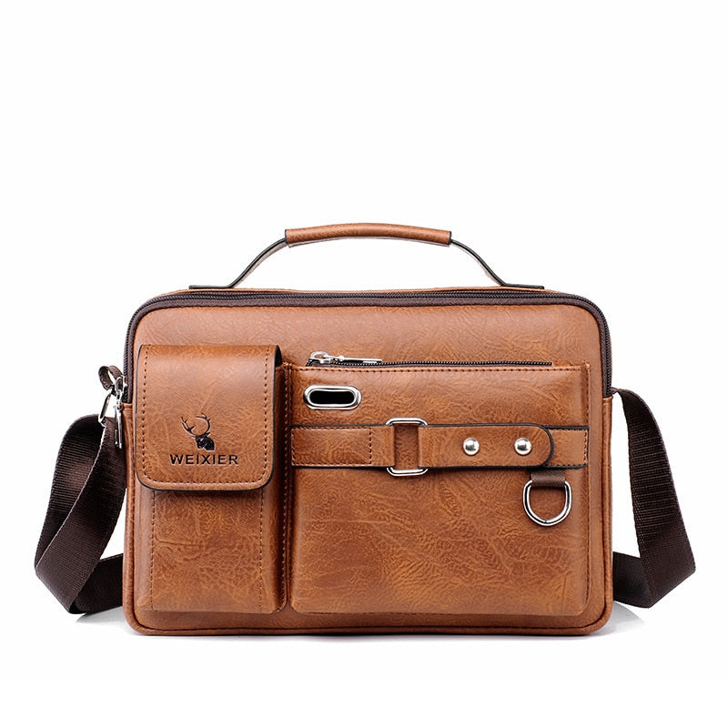 Cyflymder New Men Shoulder Bag for 10.4" Ipad PU Leather Business Handbags Men Messenger Bags Fashion Man Crossbody Bag