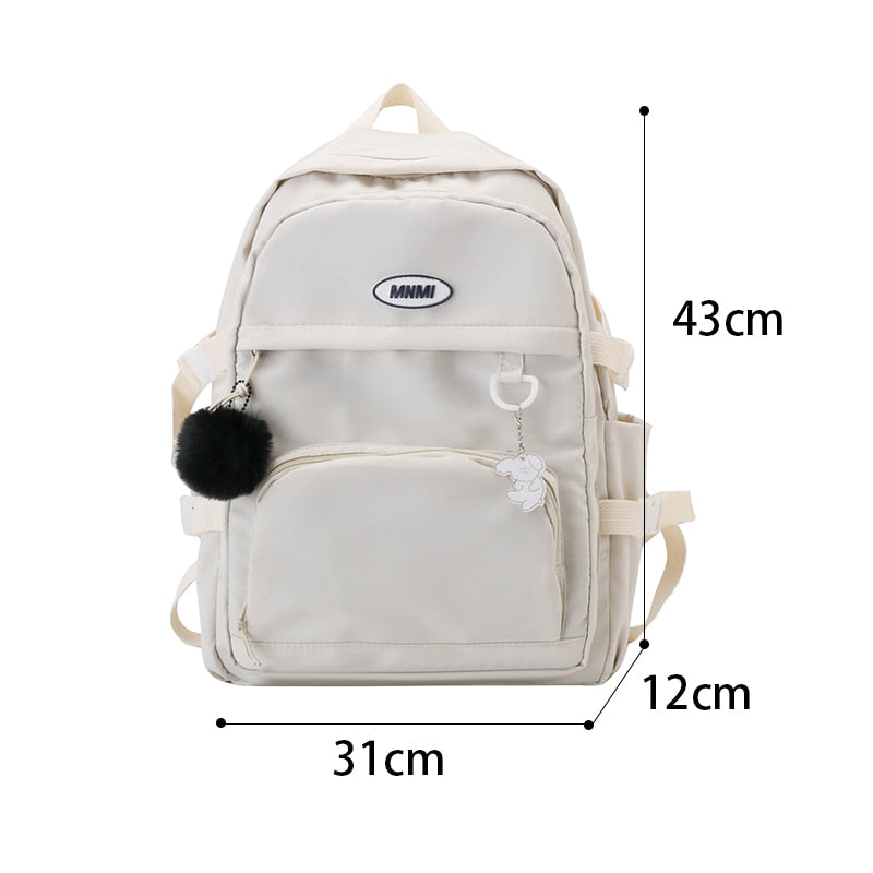 Cyflymder New Women's Backpack Simple Female Student Nylon School Bookbag Large Capacity Teenagers Bagpack High Quality Lady Rucksack