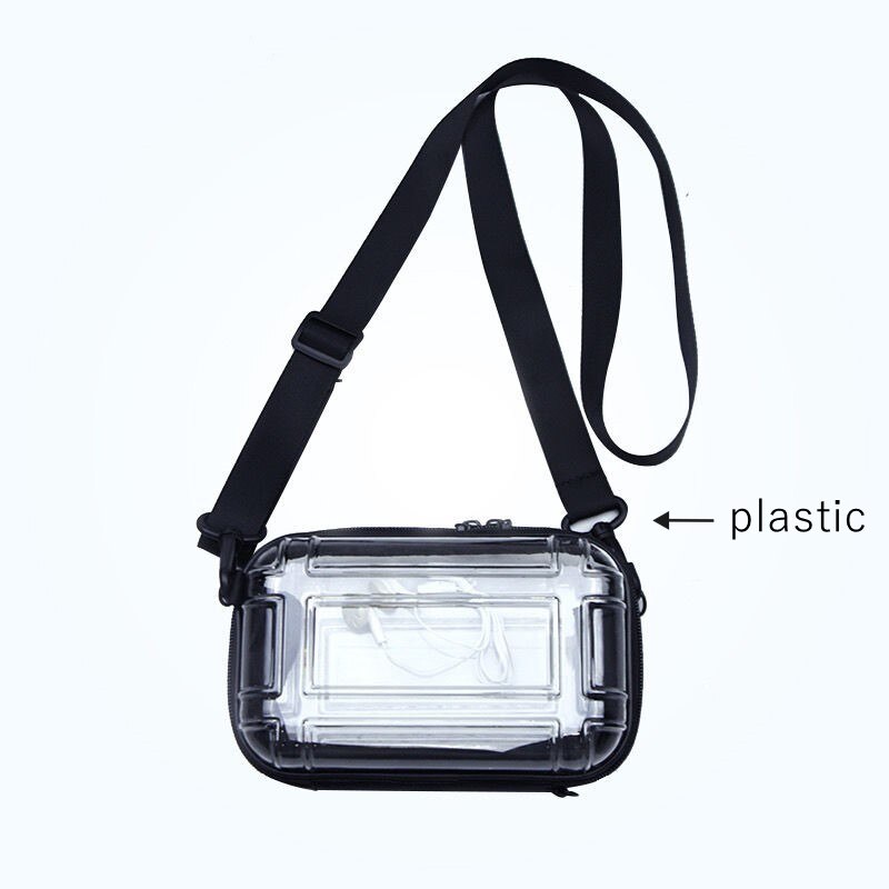 Realaiot Female Crossbaody Bag Transparent Pc Cosmetic Bag Design Suitcase Zipper Shoulder Messenger Bags Wash Mini Make Up Bags