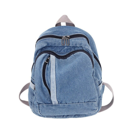 Realaiot Brand Designer Denim Women's backpack Fashion Simple Bucket School Bag Travel Bag