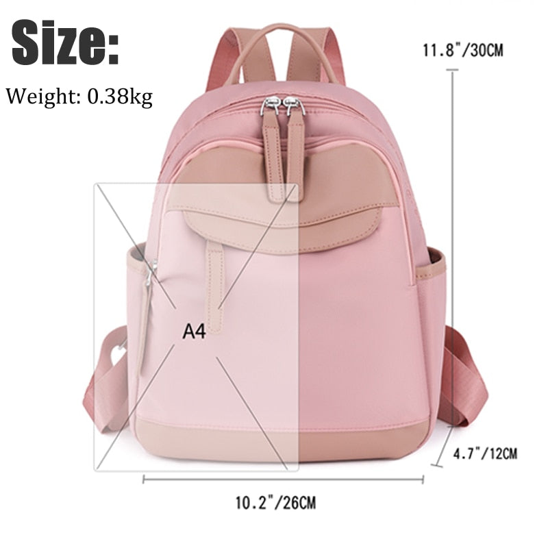 Realaiot Fashion Style Female Backpack Oxford Cloth Nylon Bookbags for School Teenagers Girls New Designer High Quality Travel Backpacks