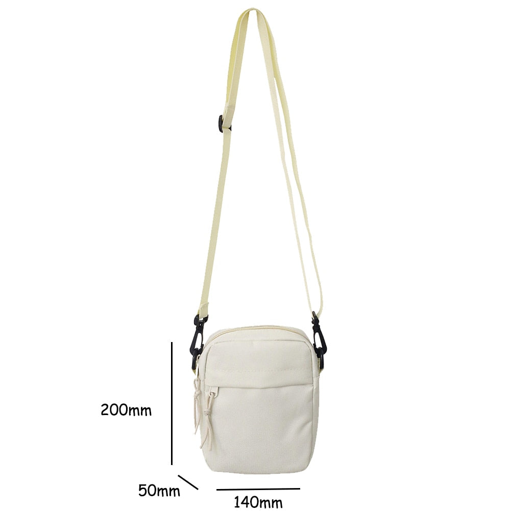 Cyflymder Oxford Women's Crossbody Bags Small Shoulder Handbags for Men Korean Solid Color Students Phone Bags Mini Messenger Bags