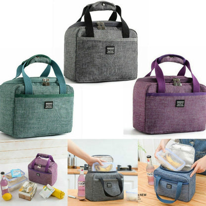 Cyflymder Portable Lunch Bag New Thermal Insulated Lunch Box Tote Cooler Handbag Bento Pouch Dinner Container School Food Storage Bags