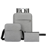 Realaiot 3 Pcs Sets Laptop Backpack Business Men Women Travel Shoulder Backpacks School Bag