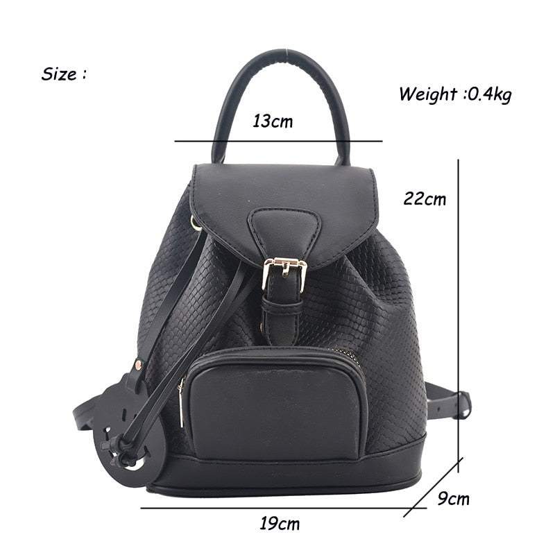 Realaiot Small PU Leather Backpack Bags School Bags for Teenagers Girls Luxury Back Packs Color Contrast Backpacks for Women Bags