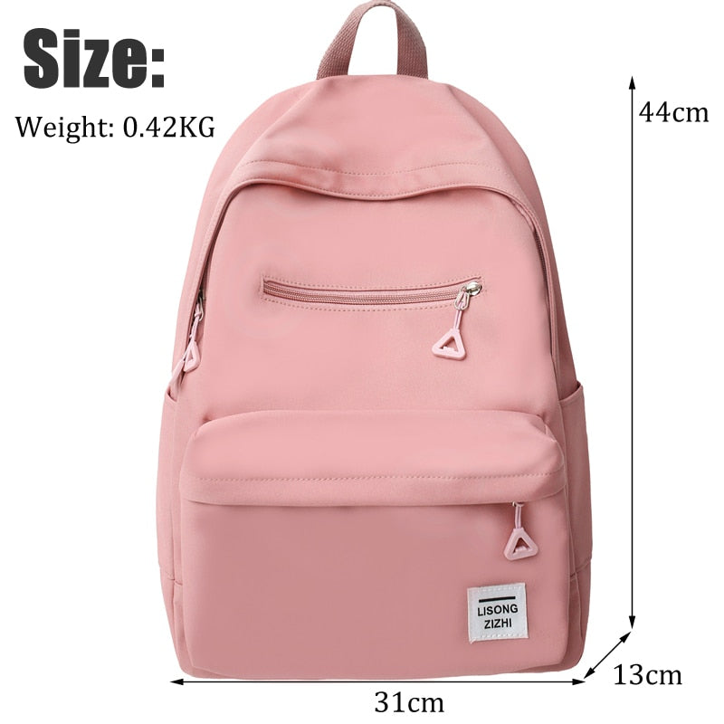 Cyflymder New Simple Design Woman Backpack School Bag For Teenage Girls Boys Casual Travel Rucksack College Students Mochila