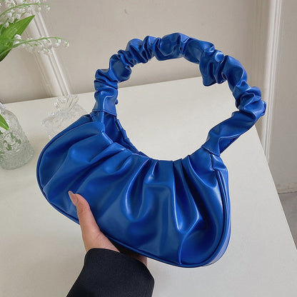 Cyflymder Pleated Cloud Handlebags for Women Shoulder Bags Leisure Armpit Bag Shopping New Trend Elegant Ladies Dumpling Handbag Female