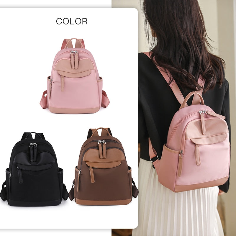 Realaiot Fashion Style Female Backpack Oxford Cloth Nylon Bookbags for School Teenagers Girls New Designer High Quality Travel Backpacks