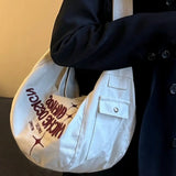 Realaiot Denim Canvas Casual Women Shoulder Tote Bag Large Capacity Letters Designer Ladies Hand Bag Messenger Female Crossbody Bags