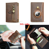 Cyflymder Male Genuine Leather Design Fashion Slim Wallet Front Pocket Money Clip Mini Purse For Men