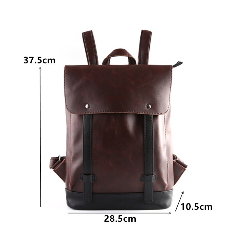 Cyflymder Retro Men's Backpack Bag Luxury Crazy Horse Leather Backpack Men School Backpack College Book Bag Rucksack Men Shoulder Bags