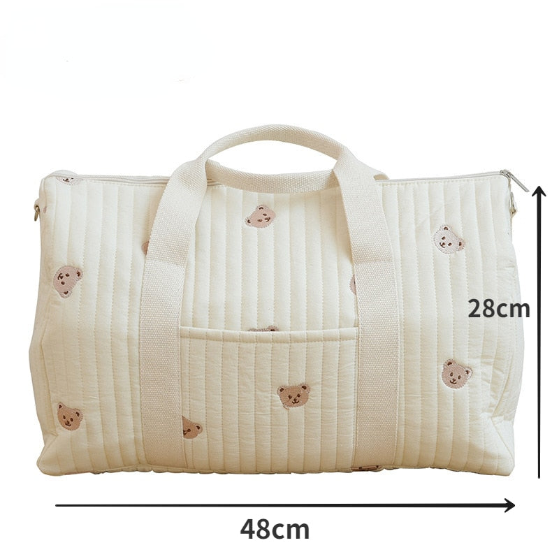 Cyflymder Large Maternity Bag for Baby Diaper Maternal Mommy Bag Quilted Nappy Maternity Packs Toiletry Labour Luggage Bag Mom Travel Tote